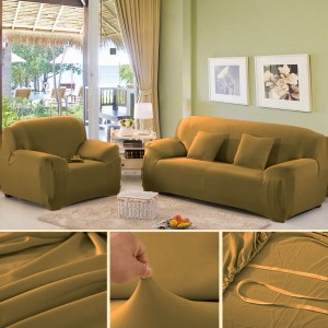 camel Jersey Fitted Sofa Cover Set | Comfortable Couch Cover | 3 Seater | 2 Seater | 1 Seater | 5,6 & 7 Seater Sets | Narmo Gudaz	